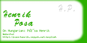 henrik posa business card